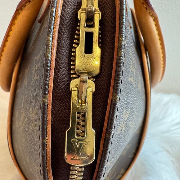 Louis Vuitton Ellipse PM Monogram Canvas Satchel Handbag Purse Bag Brown - Picture 5 of 12